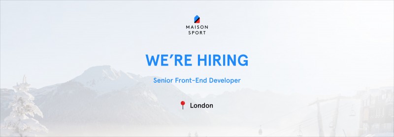 We&#8217;re hiring &#8211; Senior Frontend Developer